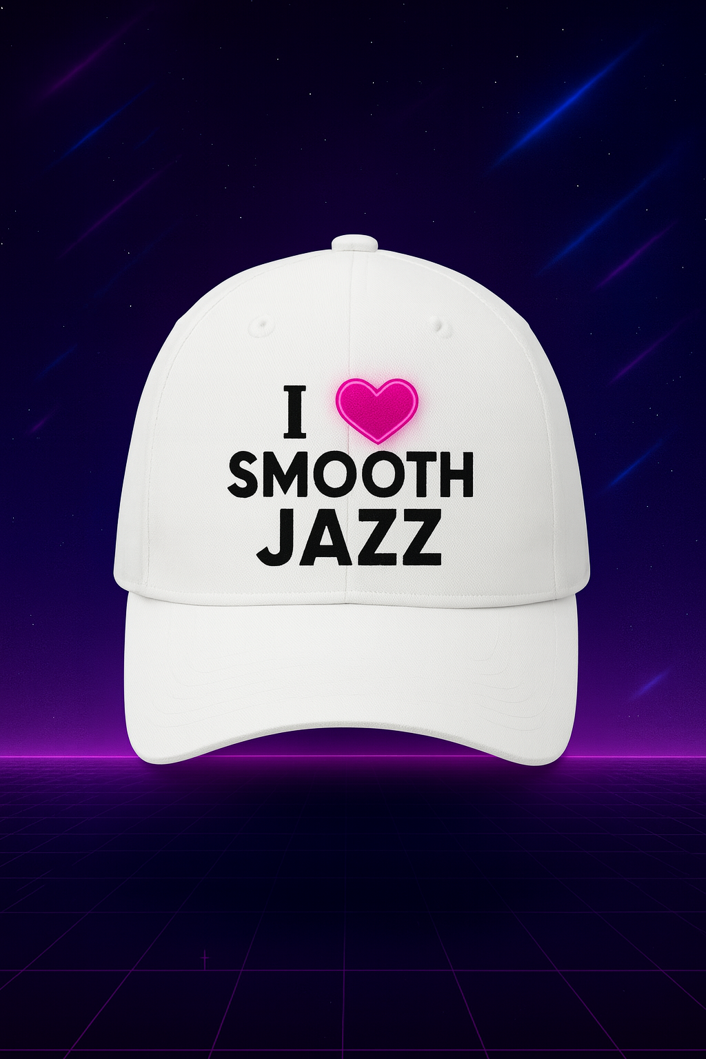 White I Love Smooth Jazz Snapback Hat